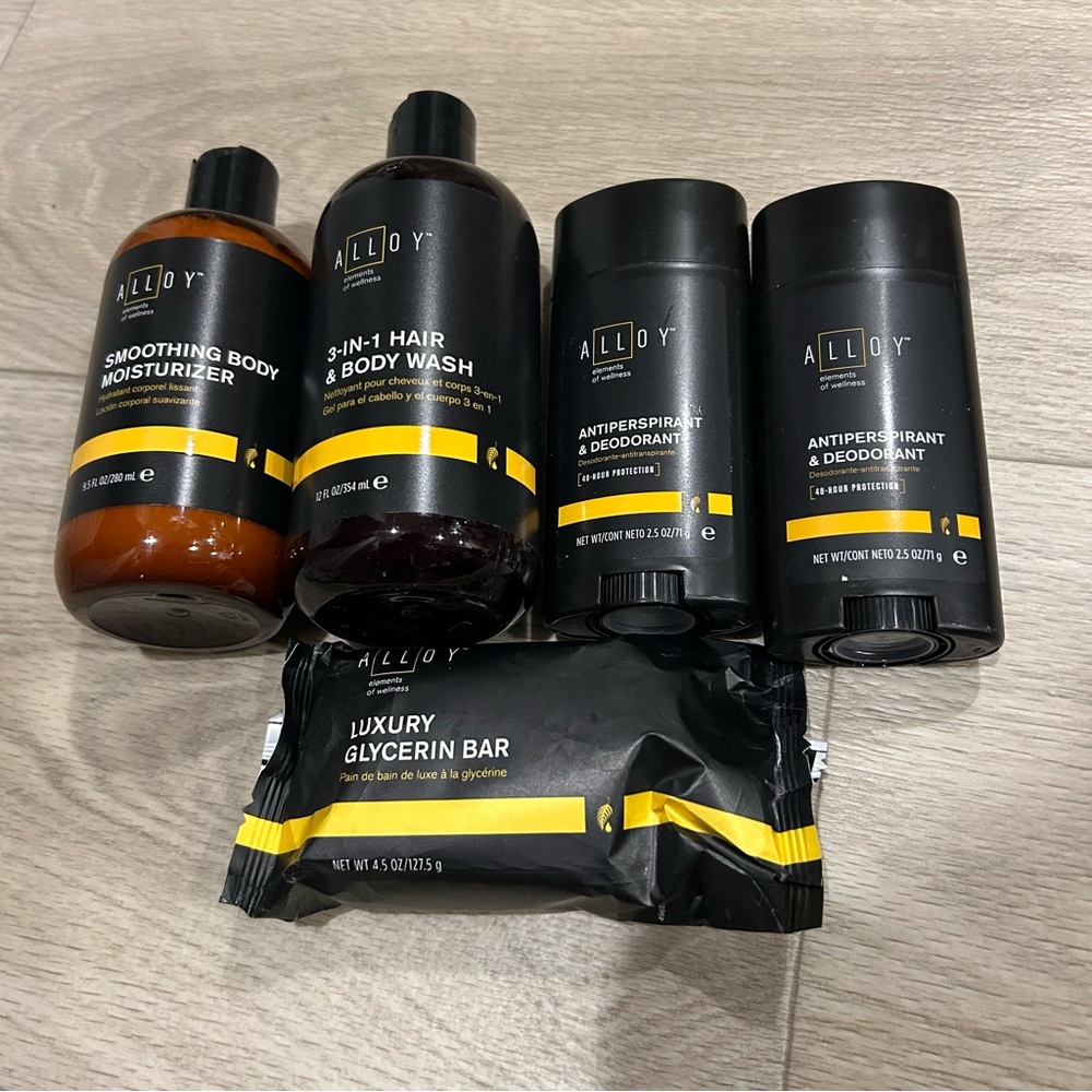 Alloy Men’s Grooming Bundle – Body Wash, Deodorant, Moisturizer (New)